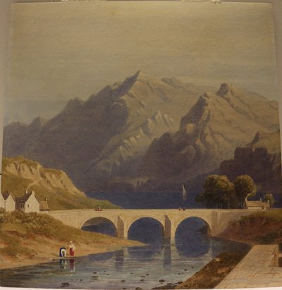 Vista desde Fort Augustus, Caledonian Canal, c.1830 (acuarela sobre papel) de George Fennel Robson