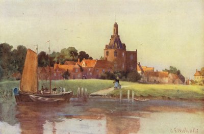 Vista en la Ciudad de Enkhuizen de George Franck Nicholls