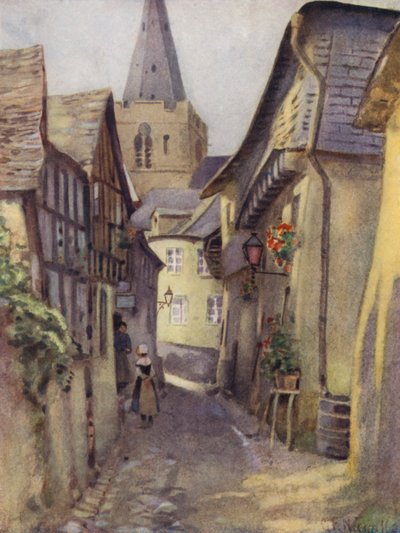 Una calle antigua en St Goar de George Franck Nicholls