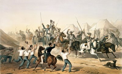 1781.c8 Pl.16 Fusileros trayendo las armas capturadas al campamento, de 