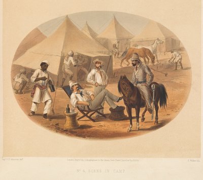 Escena de campamento, Rebelión India, 1857-1858 circa de George Francklin Atkinson