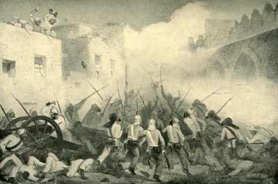 Nicholson liderando el ataque por las calles de Delhi, 1857, 1901 de George Francklin Atkinson