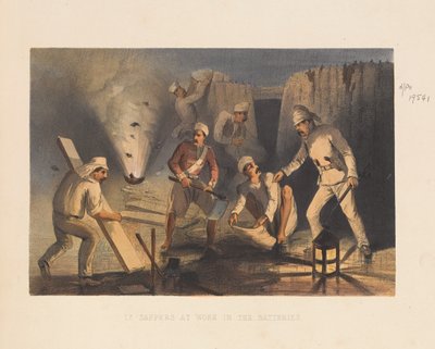 Zapadores trabajando en las Baterías, 1857 de George Francklin Atkinson