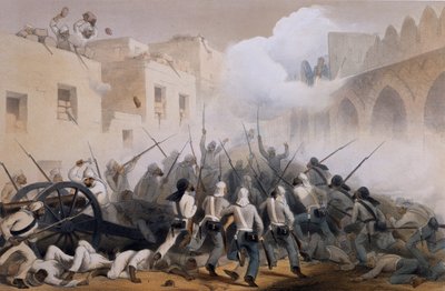 Asalto de Delhi 1857, de The Campaign in India 1857-58 de dibujos realizados durante el período de la Gran Rebelión, ilustrando las operaciones militares antes de Delhi y sus alrededores de George Francklin Atkinson