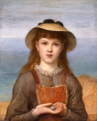 Estudio: Cabeza de niña de George Frederic Watts