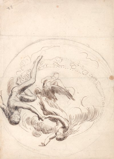 Estudio para la decoración de un techo circular de George Frederic Watts