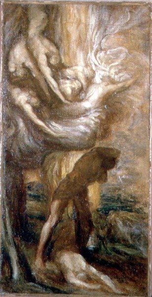 La maldición de Caín (óleo sobre lienzo) de George Frederic Watts