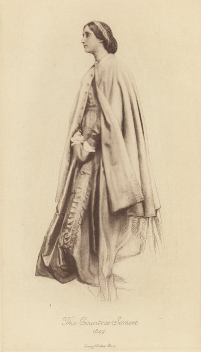 Virginia, condesa Somers (lito) de George Frederick (after) Watts