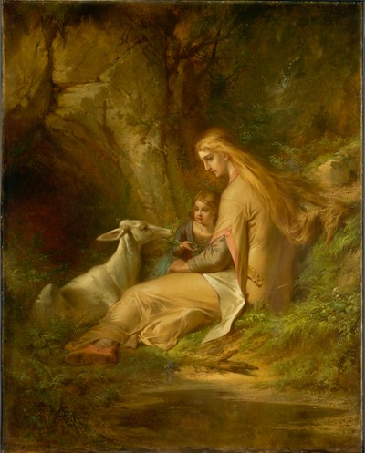 Santa Genoveva de Brabante en el bosque de George Frederick Bensell