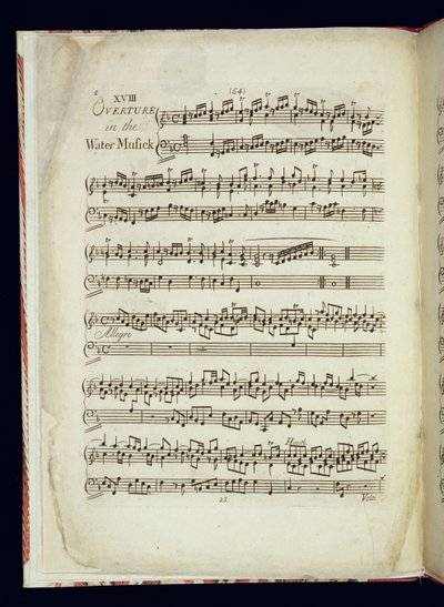 Mu.Ms.447.p2 Página 1 de La Música Acuática de George Frederick Handel