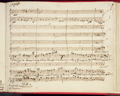 Partitura original de El último oratorio de Haendel, Jefté de George Frederick Handel