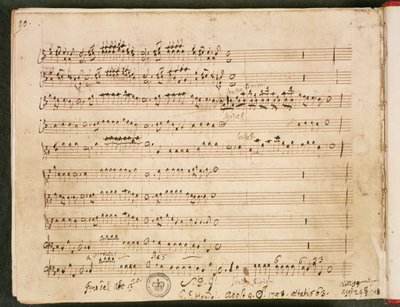 Partitura original del Último Folio de la Ópera 