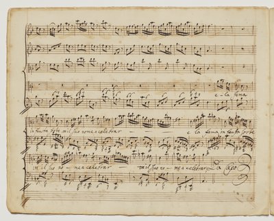 Preggio es solo de un alma fuerte, f.6v de "Aditionall [sic] songs for Rinaldo", c.1717 de George Frederick Handel