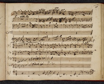 R.M.20.f.2 f.37r, partitura autógrafa del Mesías, que muestra 