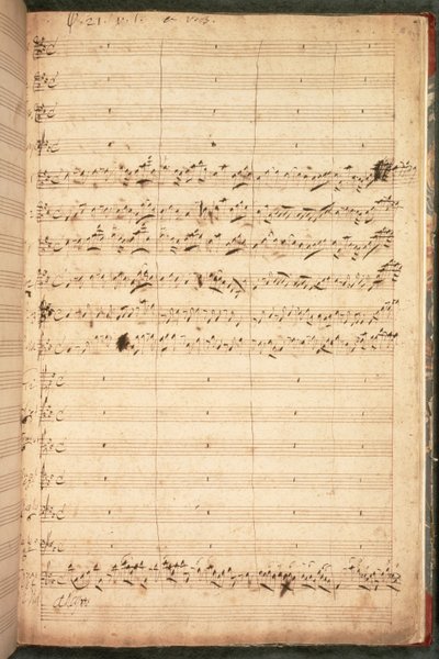 R.M.20.h.5 f18 Partitura original del himno de coronación de Jorge II y la reina Carolina de George Frederick Handel