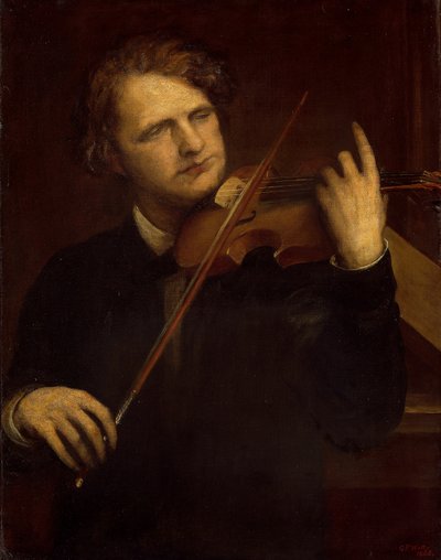 Un estudio a la luz de la lámpara: Herr Joachim de George Frederick Watts