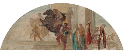 Boceto de composición para un mural no ejecutado de George Frederick Watts
