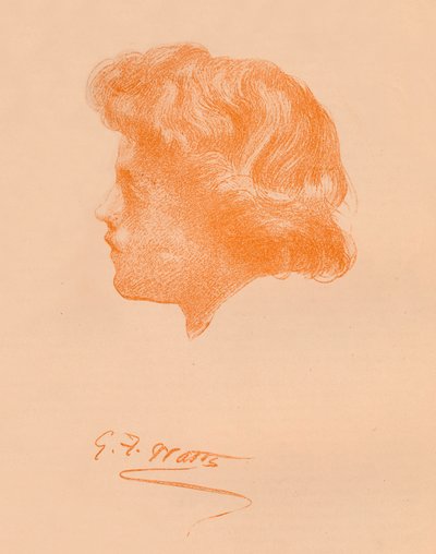 Boceto de Cabeza, c. 1895, 1896 de George Frederick Watts