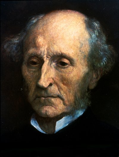 Retrato de John Stuart Mill. Filósofo y economista británico 1806 a 1873. Pintura de G.F.Watts. Galería Nacional de Retratos de Londres de George Frederick Watts
