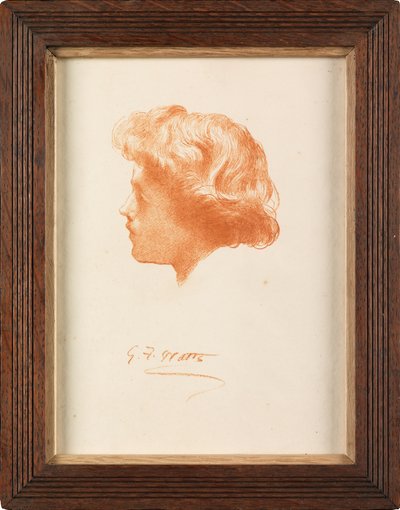 Estudio para la cabeza de Sir Galahad de George Frederick Watts