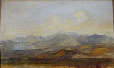 Las montañas de Carrara desde Pisa de George Frederick Watts