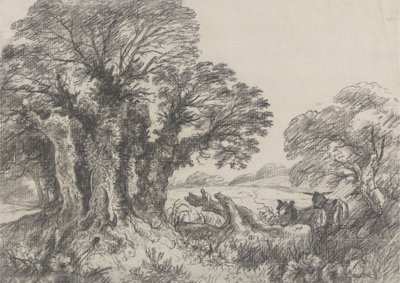 Paisaje con burros de George Frost