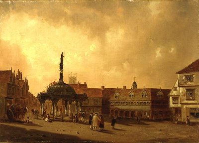 Vista de The Cornhill, Ipswich de George Frost