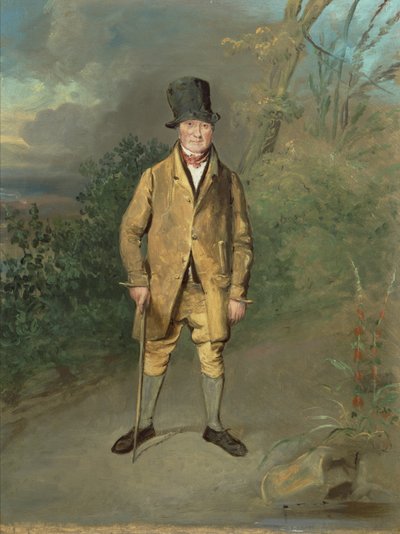 Retrato de un jardinero de Bramham Park, Yorkshire, c.1822 de George Garrard