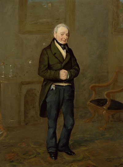 Retrato de un Mayordomo de Bramham Park, Yorkshire, identificado como John Pollock (1769-1837) de George Garrard