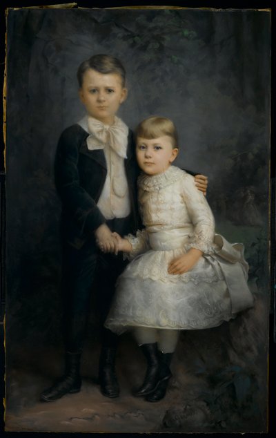 Retrato de dos niños, 1891 de George Gerhard