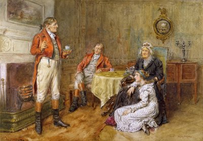 Un Cazador Recitando un Cuento de George Goodwin Kilburne