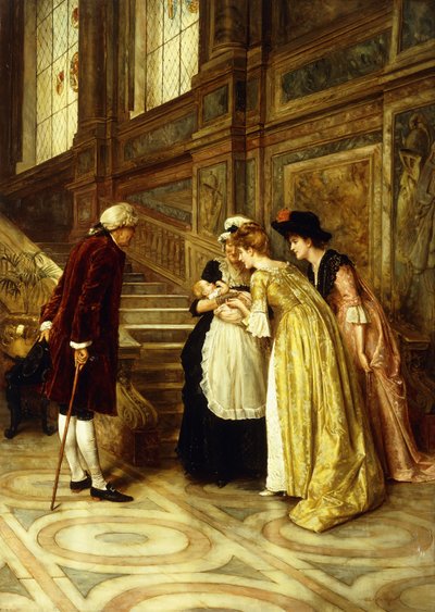Admirando al bebé de George Goodwin Kilburne