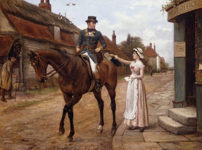 Recogiendo el correo de George Goodwin Kilburne