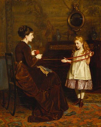 El pequeño ayudante de mamá, 1874 de George Goodwin Kilburne