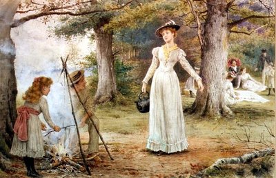 Avivando el Fuego de George Goodwin Kilburne