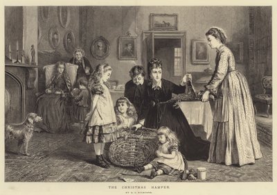 La Cesta de Navidad de George Goodwin Kilburne