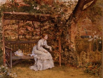 La Dama y su Loro de George Goodwin Kilburne