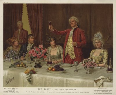 El brindis: Las damas, Dios las bendiga. de George Goodwin Kilburne