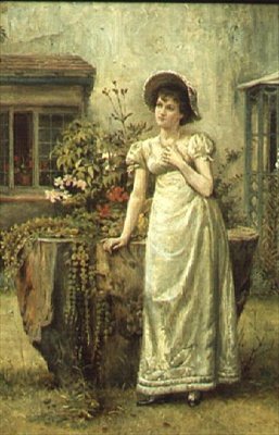 Joven mujer junto a un tocón de árbol de George Goodwin Kilburne
