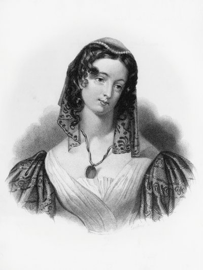 Inez, ilustración para La peregrinación de Childe Harold, poema narrativo de George Gordon Byron (1788-1824), grabado de George Gordon Byron