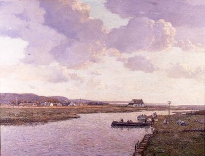 Estuario de Rhyl, Gales del Norte (óleo sobre lienzo) de George Graham