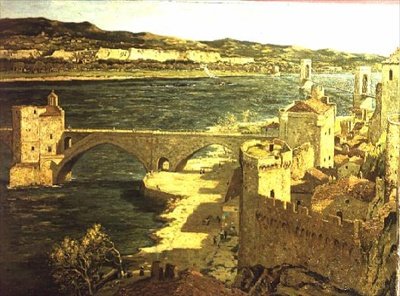 Vista de Avignon (óleo sobre lienzo) de George Graham