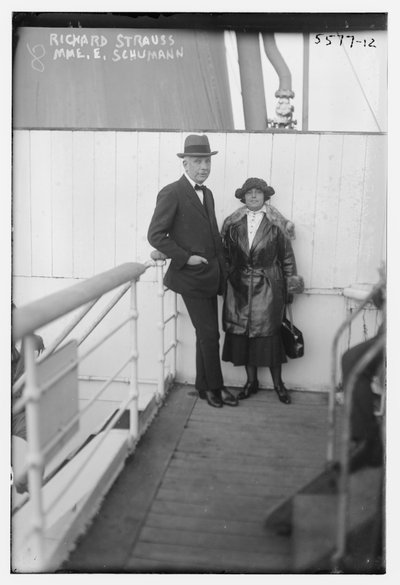 Elisabeth Schumann con Richard Strauss (foto en blanco y negro) de George Grantham   Bain News Service Bain