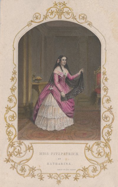 Miss Fitzpatrick como Katharina en La fierecilla domada de George Greatbach