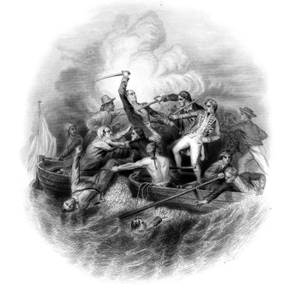 Encuentro de cañoneras entre Nelson y Don Miguel Tyrason, 1797 de George Greatbatch