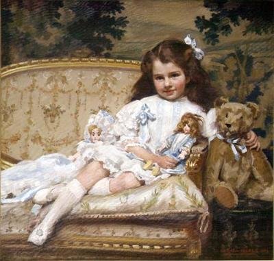 Retrato de Marjorie Cohen, de 5 años de George Hall Neale