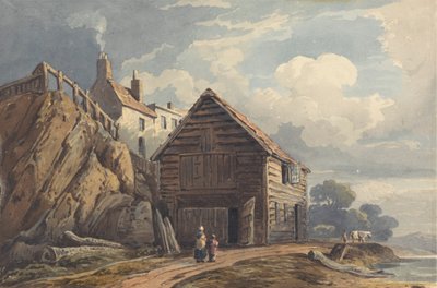 Paisaje con cobertizo para barcos de George Harley