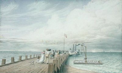 Cúmulo o nube de tormenta, Portland Pier, Lago Erie, c.1830s-40s de George Harvey