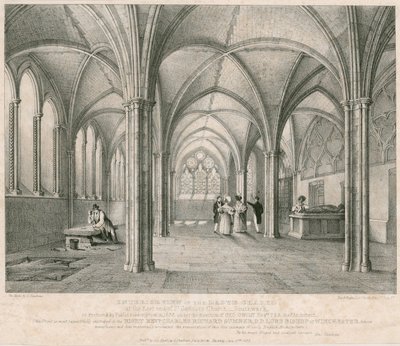 Vista Interior de la Capilla de la Dama, en el extremo este de la Iglesia de St Saviour, Southwark de George Hawkins