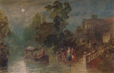 Luz de Luna: la Terraza, Haddon Hall, 1873, 1935 de George Haydock Dodgson